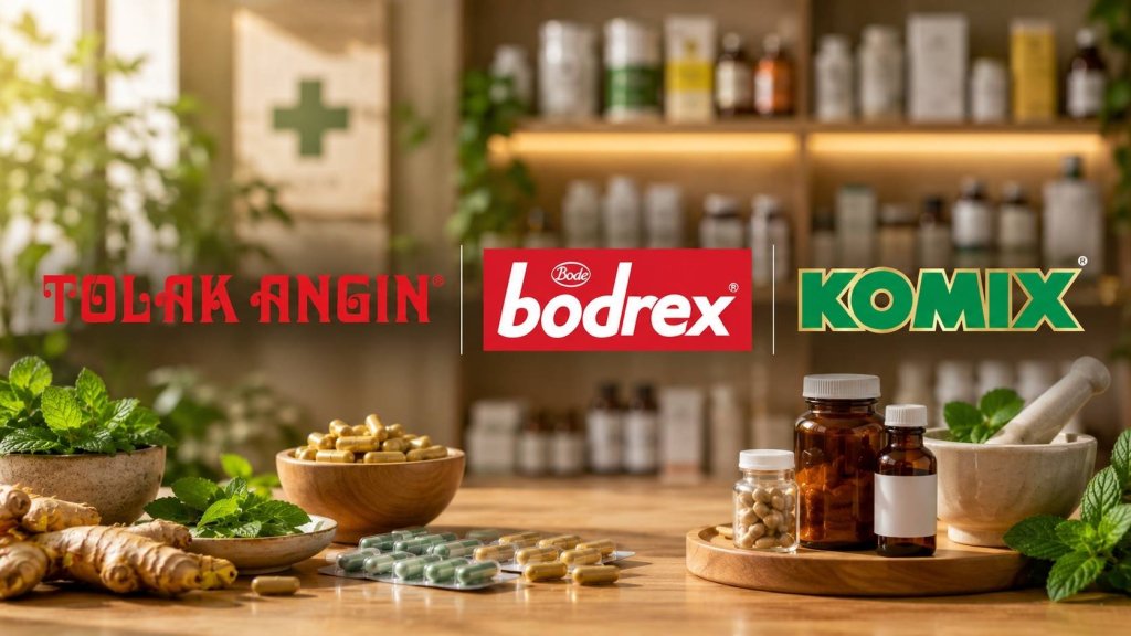 Brand Medicines & Supplements dengan Eksposur Media Terkuat di Indonesia: Tolak Angin, Bodrex, dan Komix